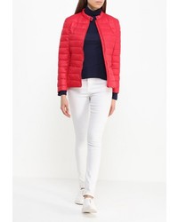 Женская красная куртка-пуховик от Sisley