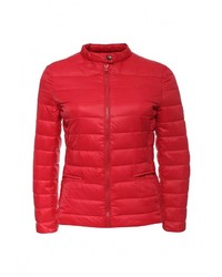 Женская красная куртка-пуховик от Sisley