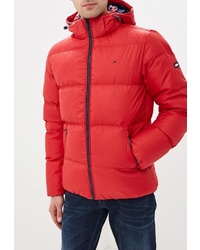 Мужская красная куртка-пуховик от Tommy Jeans