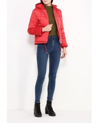 Женская красная куртка-пуховик от Topshop
