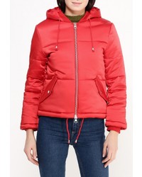 Женская красная куртка-пуховик от Topshop