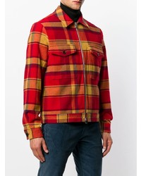 Мужская красная куртка-рубашка в шотландскую клетку от Ps By Paul Smith