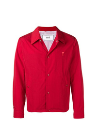 Мужская красная куртка-рубашка от AMI Alexandre Mattiussi