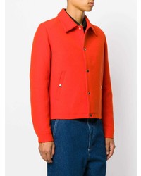 Мужская красная куртка-рубашка от AMI Alexandre Mattiussi