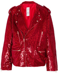 Красная куртка с пайетками