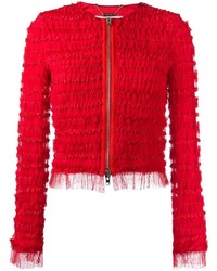 Женская красная куртка с украшением от Givenchy