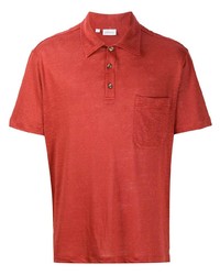 Мужская красная льняная футболка-поло от Brioni