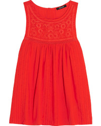 Красная майка с вышивкой