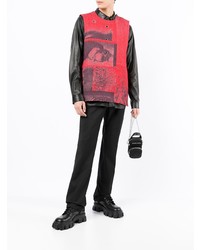 Мужская красная майка с принтом от Ximon Lee