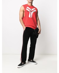 Мужская красная майка с принтом от John Richmond