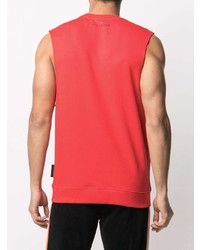 Мужская красная майка с принтом от John Richmond