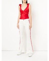 Женская красная майка с рюшами от Maggie Marilyn