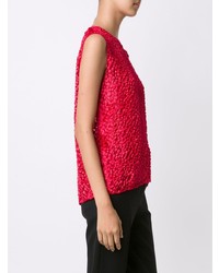 Женская красная майка от Maison Rabih Kayrouz