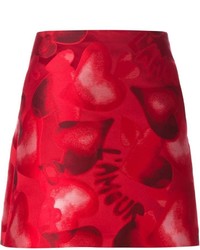 Красная мини-юбка с принтом от Valentino