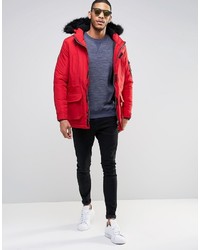 Мужская красная парка от Bellfield