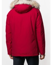 Мужская красная парка от Woolrich