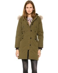 Женская красная парка от Canada Goose