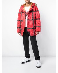 Мужская красная парка от Supreme