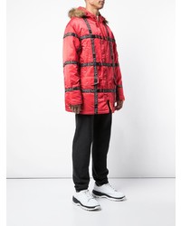 Мужская красная парка от Supreme