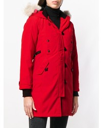 Женская красная парка от Canada Goose