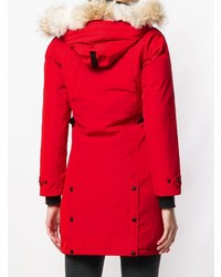 Женская красная парка от Canada Goose