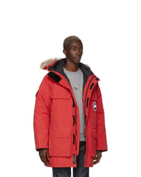 Мужская красная парка от Canada Goose