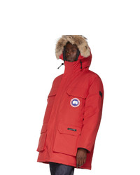 Мужская красная парка от Canada Goose