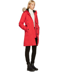 Женская красная парка от Canada Goose