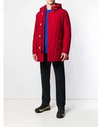 Мужская красная парка от Woolrich