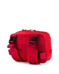 Мужская красная поясная сумка из плотной ткани от Junya Watanabe MAN