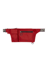 Красная поясная сумка из плотной ткани от Off-White