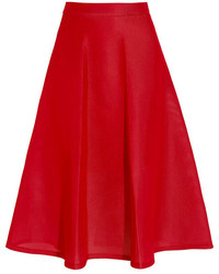 Красная пышная юбка от DKNY