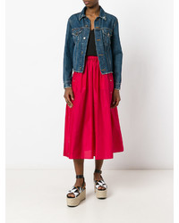 Красная пышная юбка от Kenzo