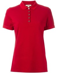 Женская красная рубашка поло от Burberry