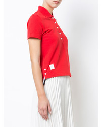 Женская красная рубашка поло от Thom Browne