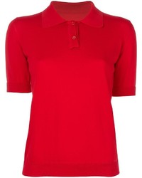 Женская красная рубашка поло от Maison Margiela