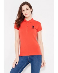 Женская красная рубашка поло от U.S. Polo Assn.