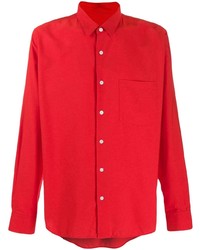 Мужская красная рубашка с длинным рукавом от Ami Paris