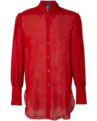 Мужская красная рубашка с длинным рукавом от Ann Demeulemeester