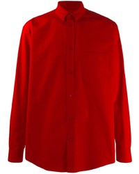 Мужская красная рубашка с длинным рукавом от Balenciaga