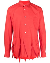 Мужская красная рубашка с длинным рукавом от Comme Des Garcons Homme Plus