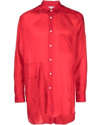 Мужская красная рубашка с длинным рукавом от Comme Des Garcons SHIRT