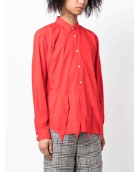 Мужская красная рубашка с длинным рукавом от Comme Des Garcons Homme Plus
