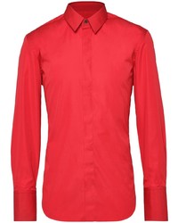 Мужская красная рубашка с длинным рукавом от Ferragamo