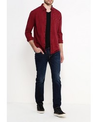 Мужская красная рубашка с длинным рукавом от Forex