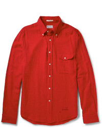 Мужская красная рубашка с длинным рукавом от Gant
