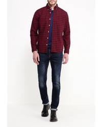Мужская красная рубашка с длинным рукавом от Gap