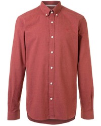 Мужская красная рубашка с длинным рукавом от Gieves & Hawkes