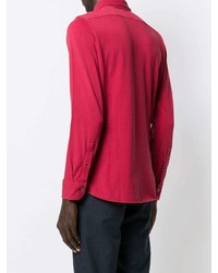 Мужская красная рубашка с длинным рукавом от Drumohr