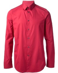 Мужская красная рубашка с длинным рукавом от Jil Sander